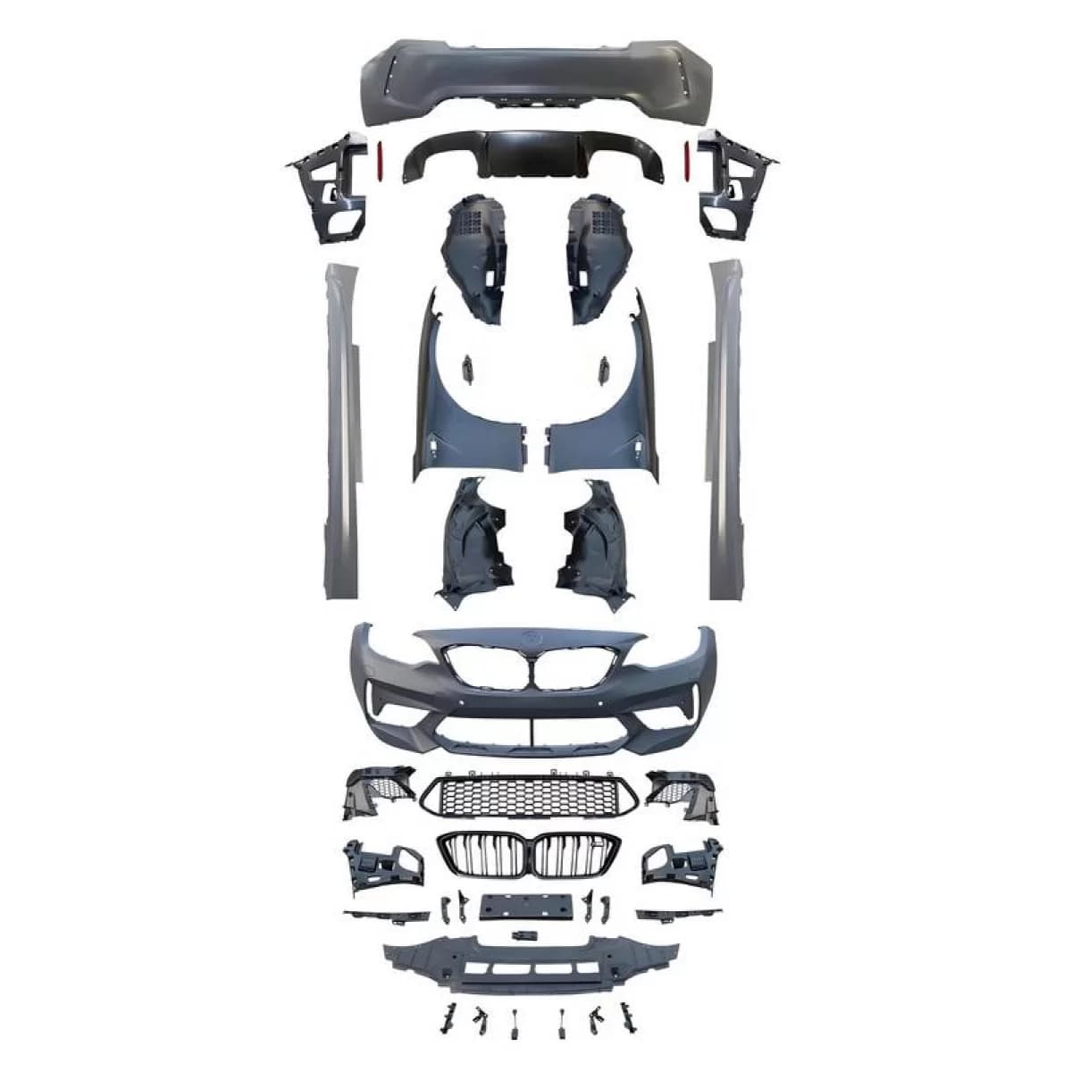 Body Kit suitable for BMW 2 F22 Coupe F23 Cabrio (2014-2017) Upgrade Wide Body M2 Competition Design