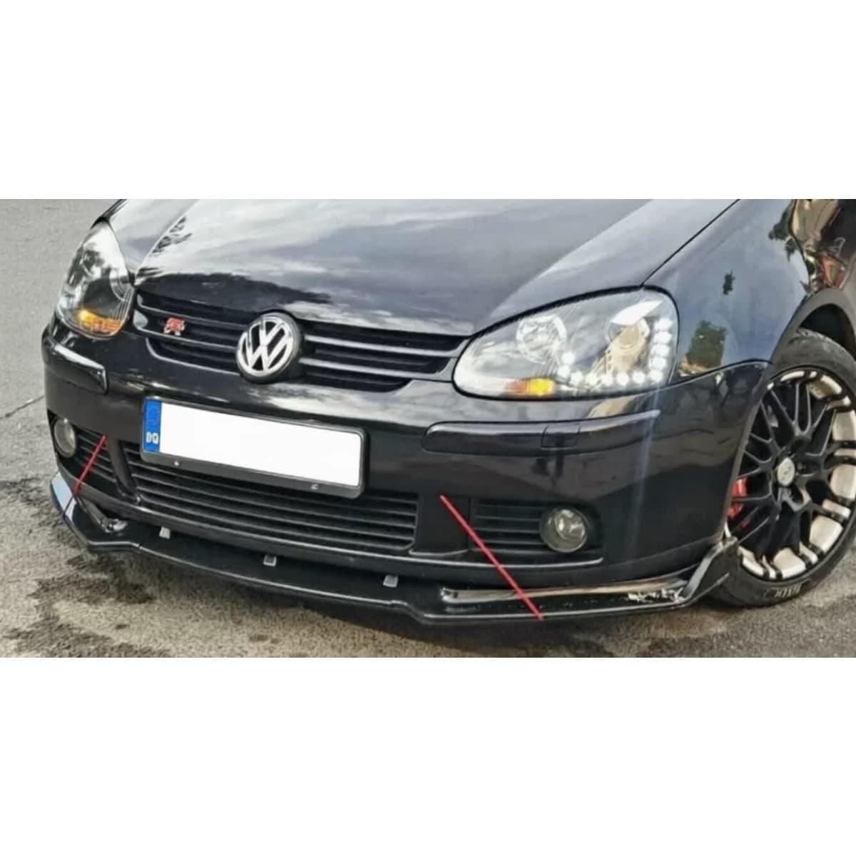 Front spoiler suitable for Golf 5 Black Lacquer!