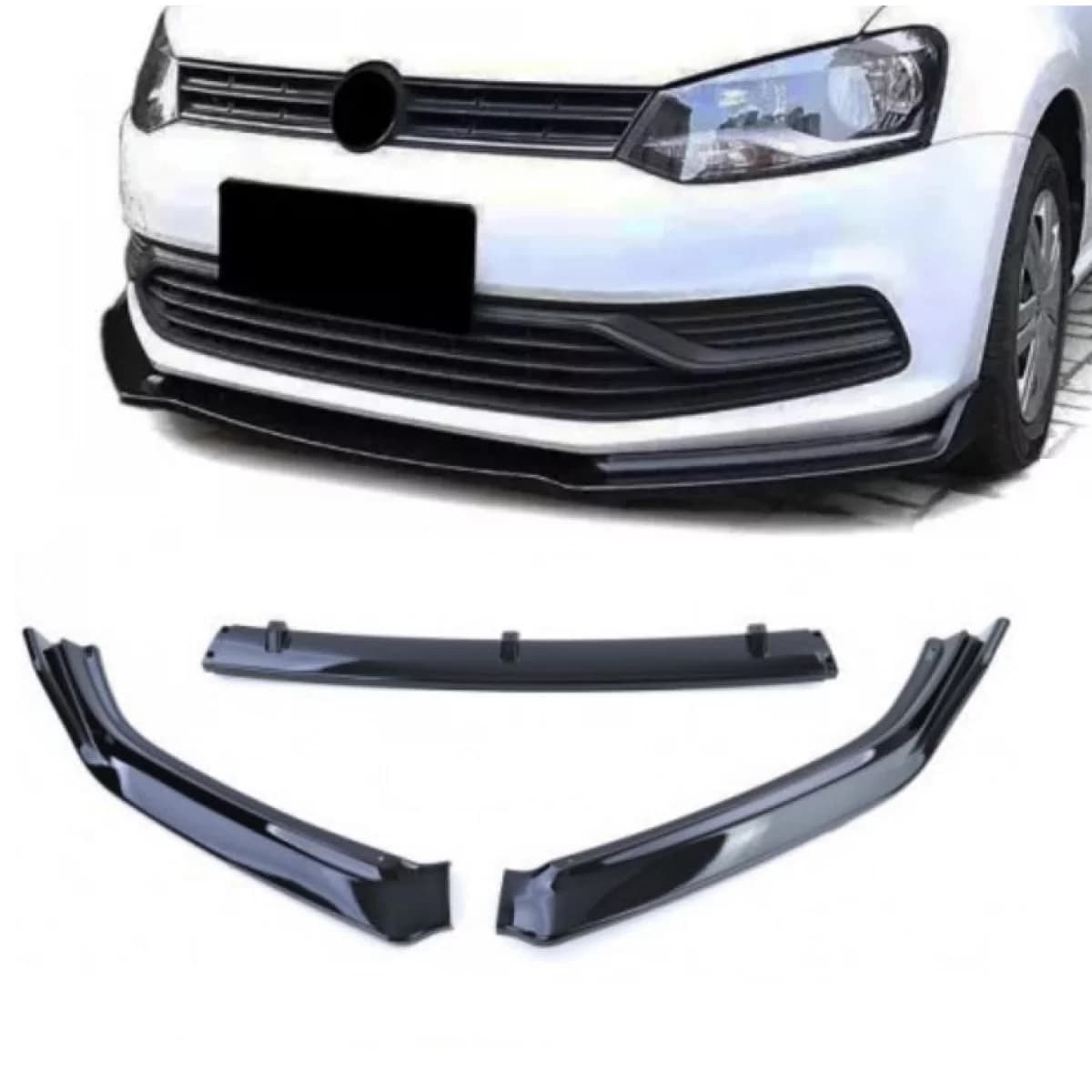 Front spoiler suitable for Volkswagen Polo 2014-2017