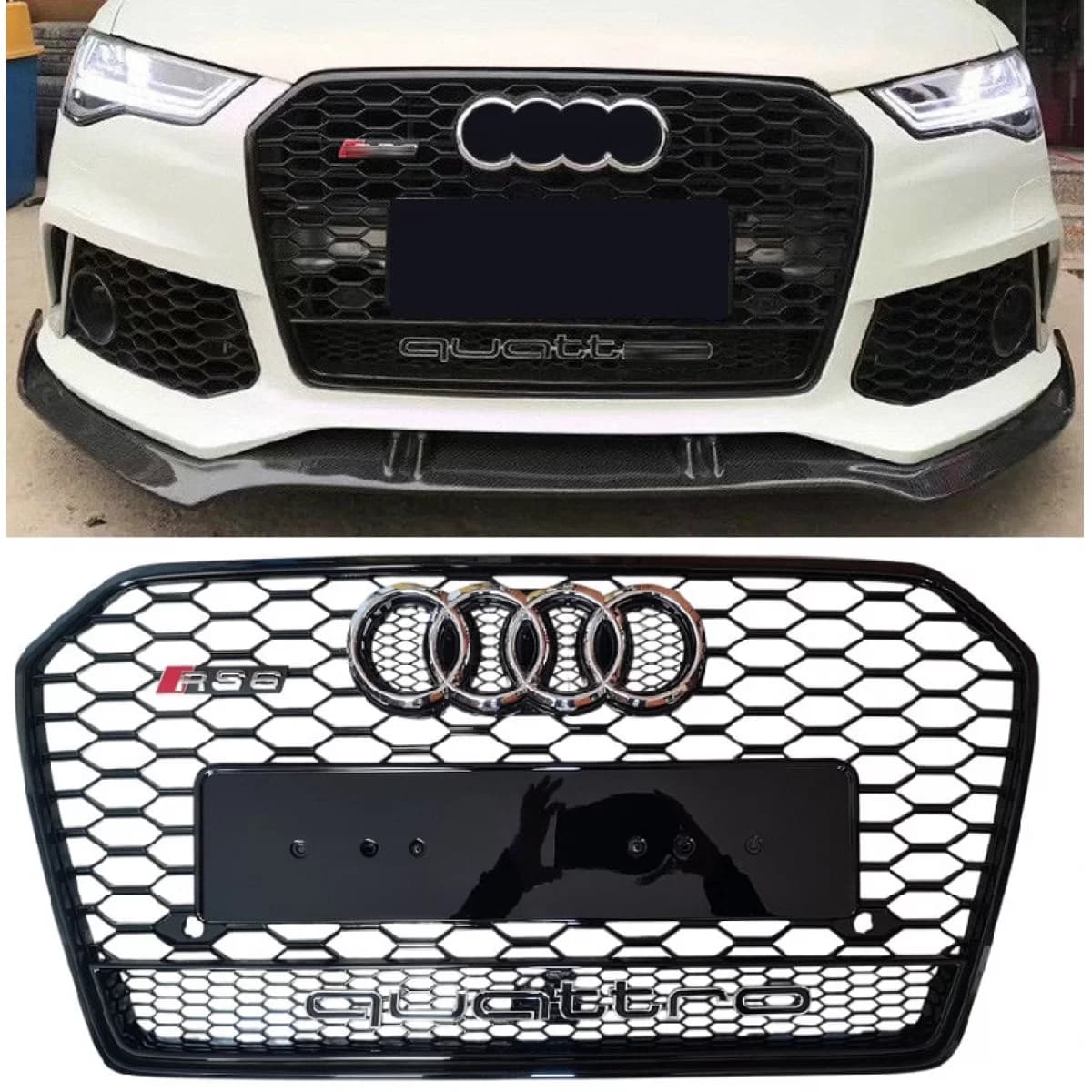 Front Grille RS6 Quattro Style suitable for Audi A6 C7.5 2016 - 2018!