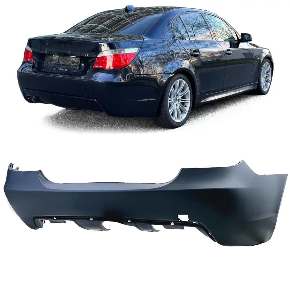Rear bumper sport suitable for BMW E60 sedan