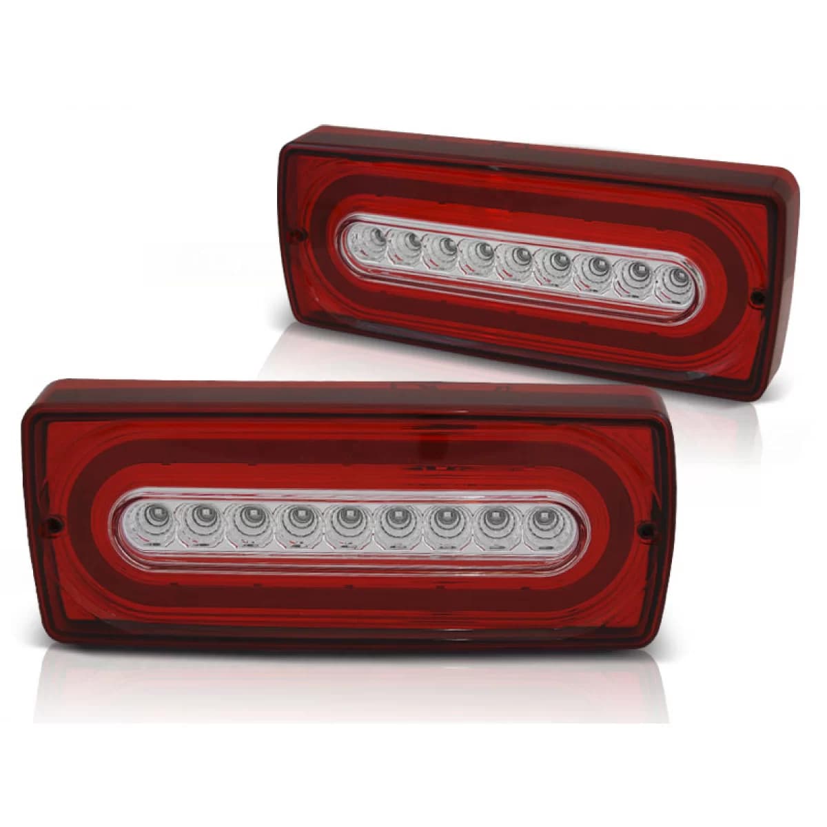 LED TAIL LIGHTS RED WHITE fits MERCEDES W463 G-KLASA 90-12