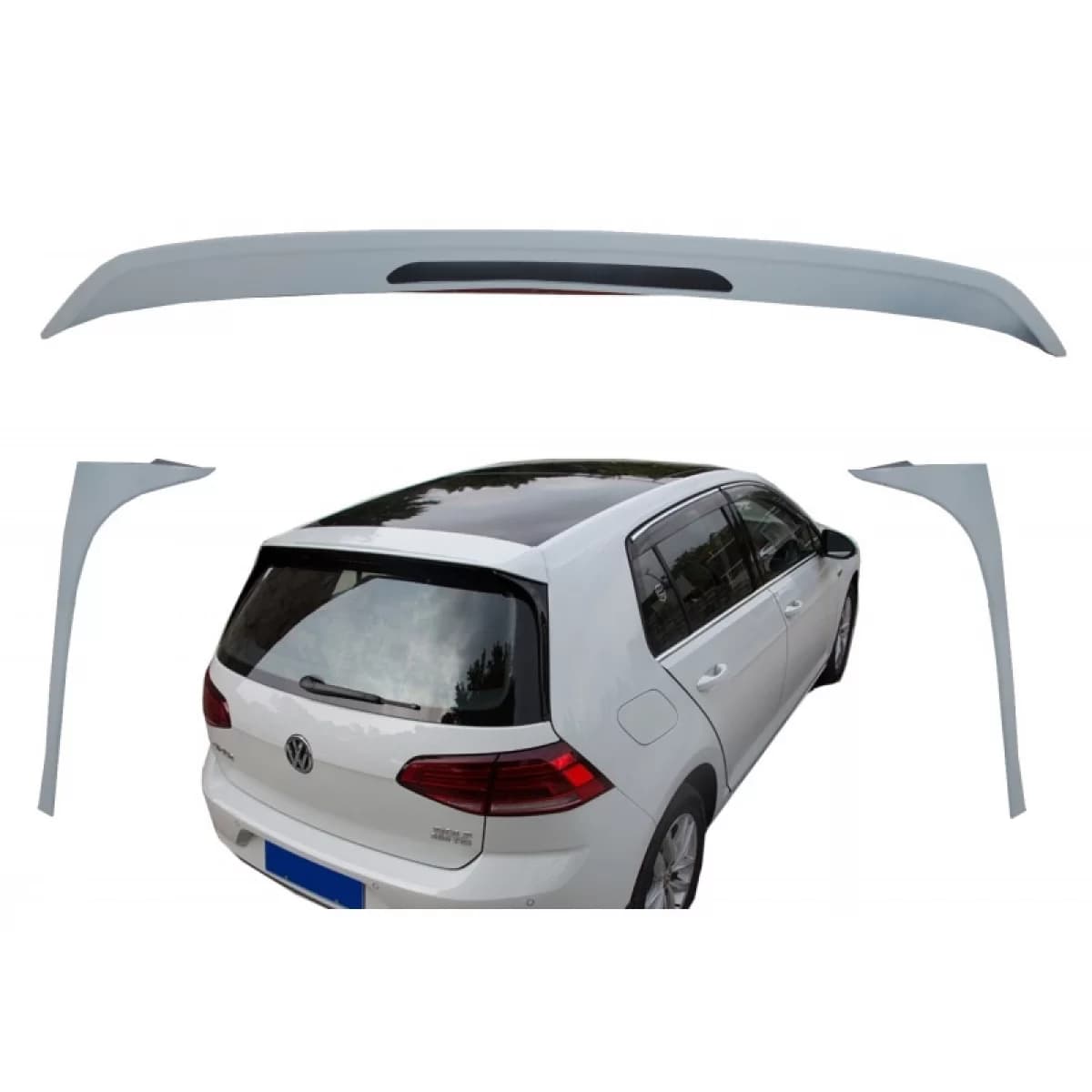 Roof Spoiler suitable for VW Golf VII (7) 12-20 GTI Look 3 Pcs From ABS Plastic