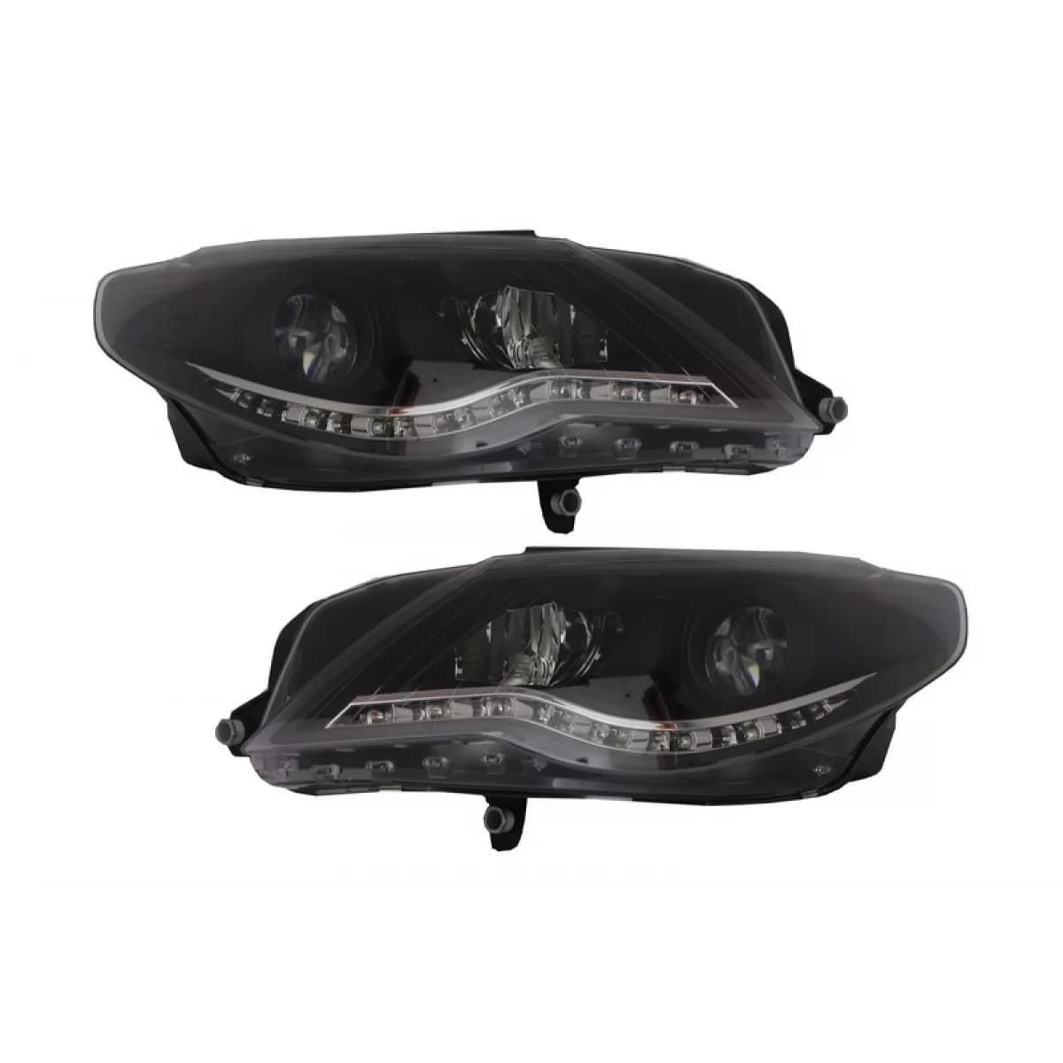 DAYLINE LED Headlights suitable for VW Passat CC (2008-2012) DRL Look Black