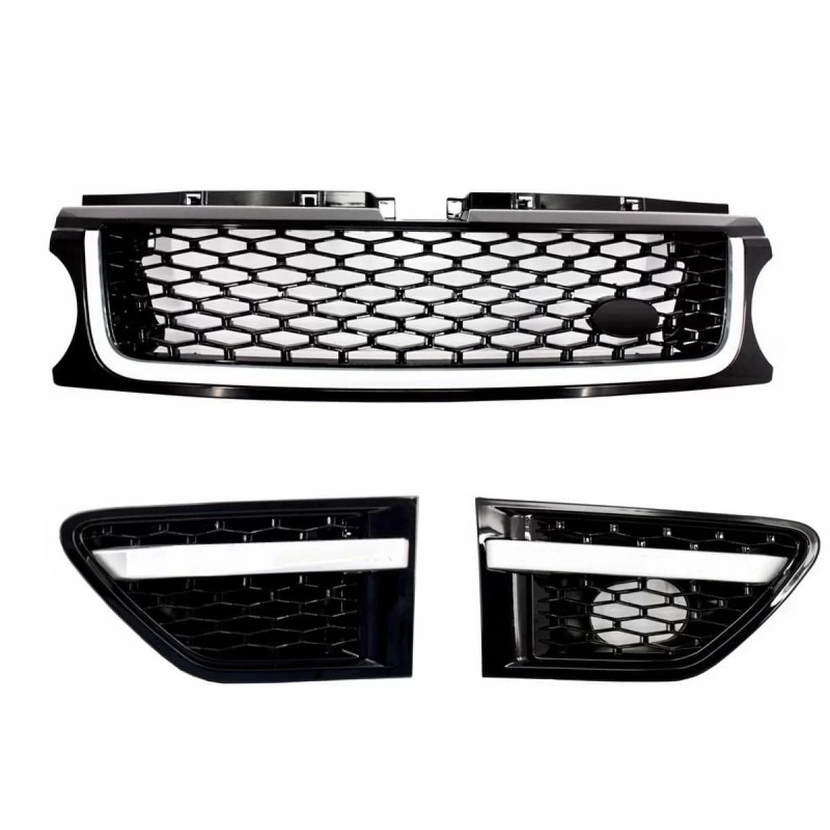 Central Grille and Side Vents Assembly suitable for Land Range Rover Sport L320 Facelift (2009-2013) Autobiography Look All Black Edition