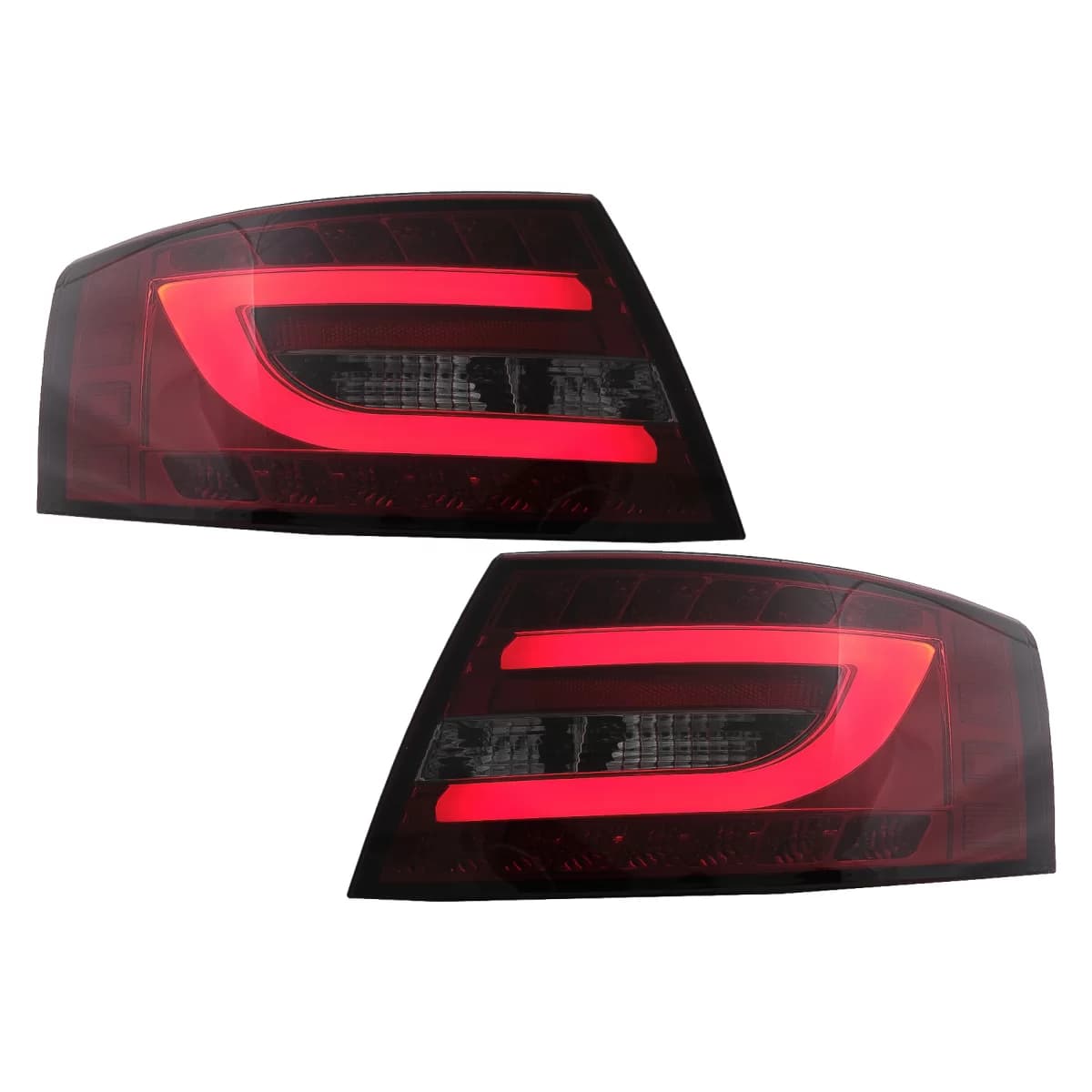 LED Taillights suitable for Audi A6 C6 4F Limousine (04.2004-2008) Red Smoke 7PIN