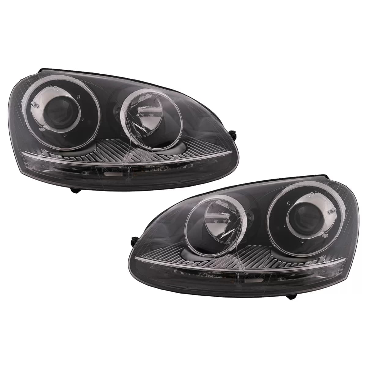 Xenon Look Headlights suitable for VW Golf 5 V Mk5 (2003-2007) Jetta (2005-2010) GTI R32 Chrome Edition