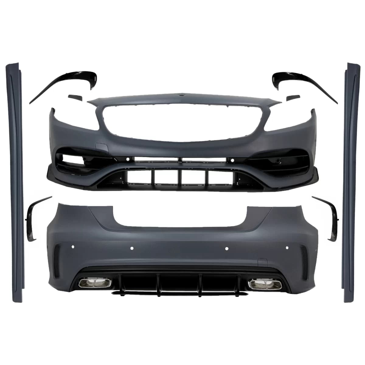 Complete Body Kit suitable for Mercedes A-Class W176 (2012-2018) Facelift A45 Design