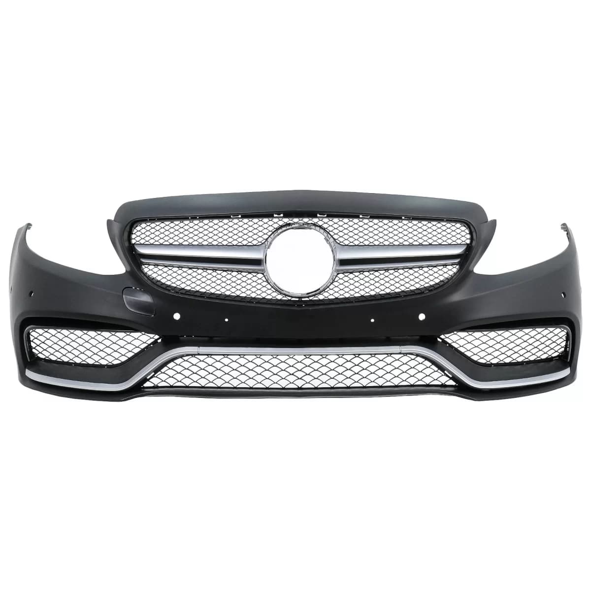 Front Bumper suitable for Mercedes C-Class W205 S205 C205 A205 (2014-2018) Limousine T-Model Coupe Cabriolet C63 Design