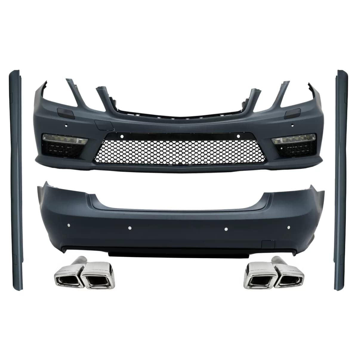 Conversion Body Kit suitable for Mercedes E-Class W212 (2009-2013) E63 Design with Exhaust Muffler Tips