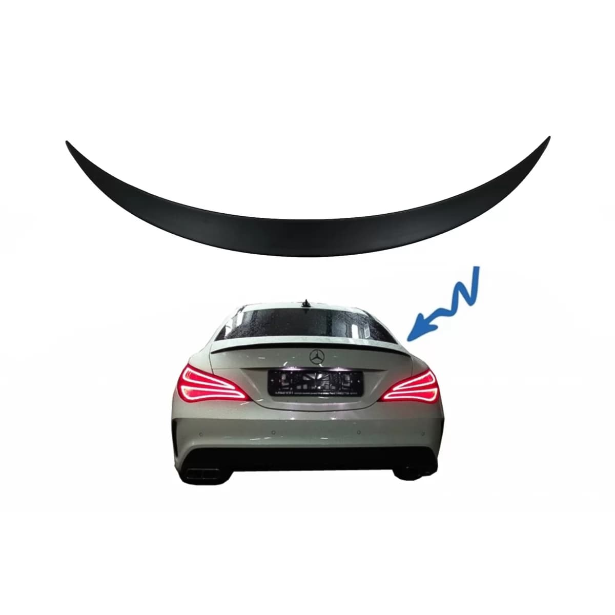Trunk Boot Lid Spoiler suitable for Mercedes CLA C117 W117 (2013-2018) 4 Door Coupe