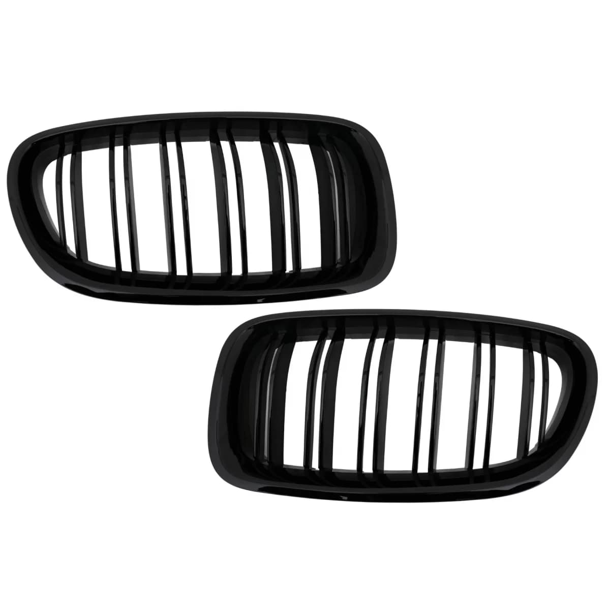 Central Grilles Kidney Grilles suitable for BMW 5 Series F10 F11 (2010-2017) Double Stripe M Design Piano Black
