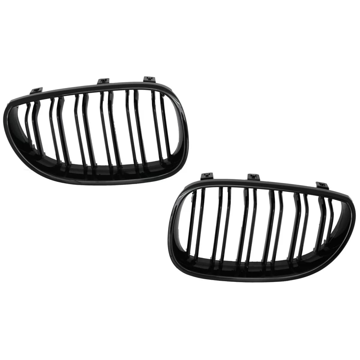 Central Kidney Grilles suitable for BMW 5 Series E60 E61 (2003-2009) Double Stripe M Design Piano Black