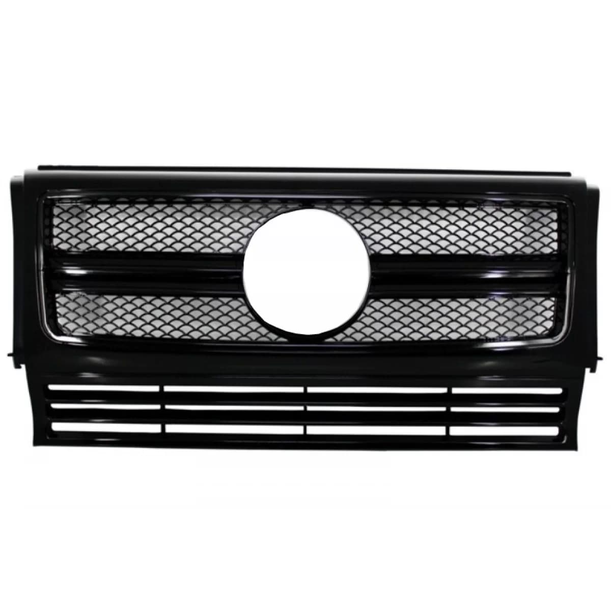 Front Grille suitable for Mercedes G-Class W463 (1990-2017) New G65 G63 Design Full Piano Black