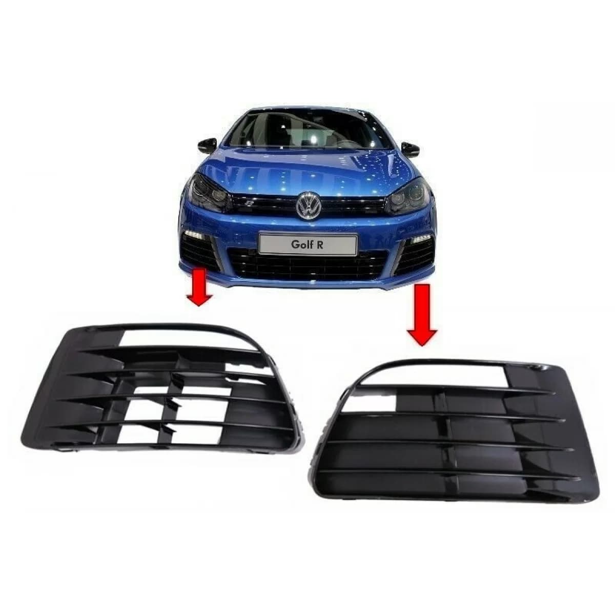 Fog Lamp Covers suitable for VW Golf 6 VI (2008-2012) R20 Design