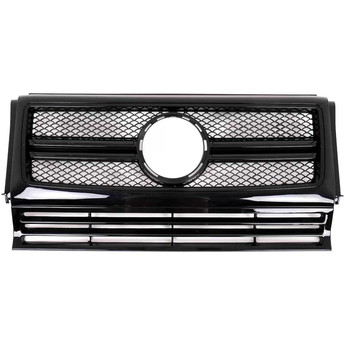 Front Grille suitable for Mercedes W463 G-Class (1990-2018) New G65 G63 Design Piano Full Black Edition