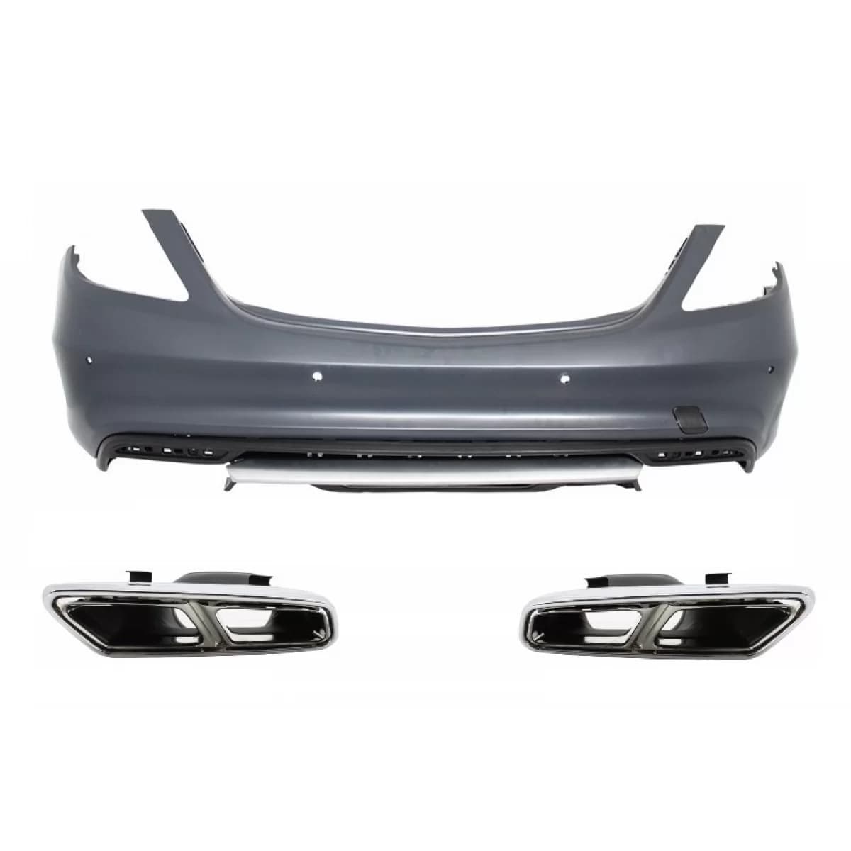 Rear Bumper with Muffler Tips suitable for MERCEDES S-Class W222 (2013-up) S65 Design