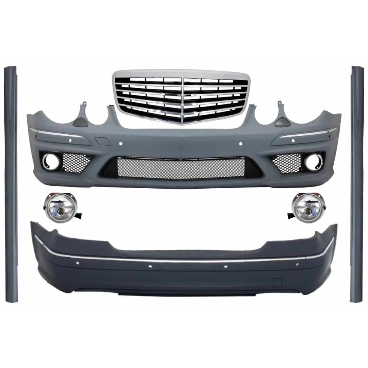 Body Kit with Central Grille suitable for Mercedes E-Class W211 (2002-2009) E63 Design