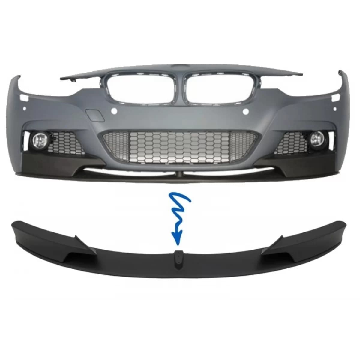 Front Bumper Spoiler suitable for BMW 3 Series F30 F31 (2011-up) Sedan Touring M-Performance Design