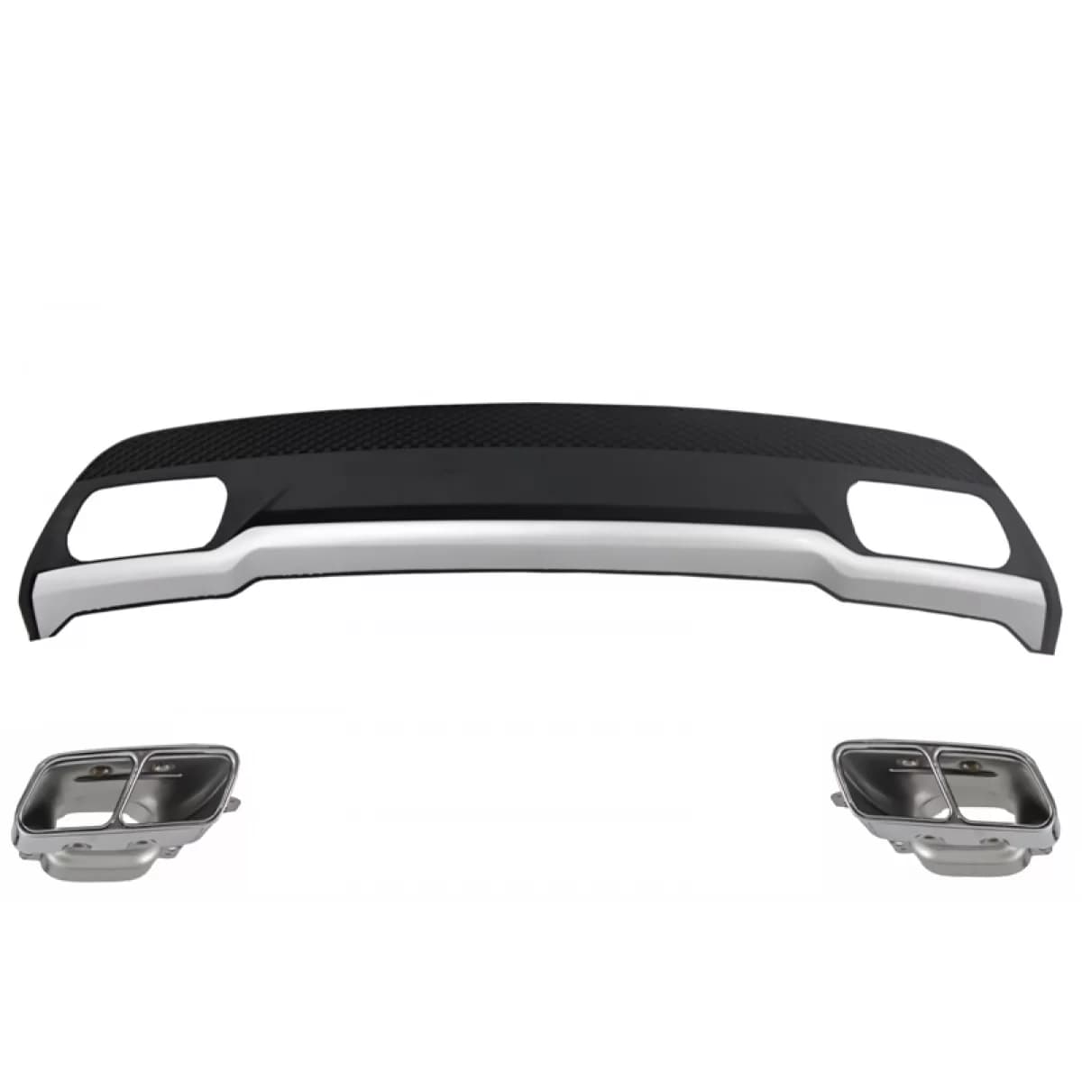 Rear Diffuser and Exhaust Tips suitable for Mercedes A-Class W176 (2012-2018) Sport Pack