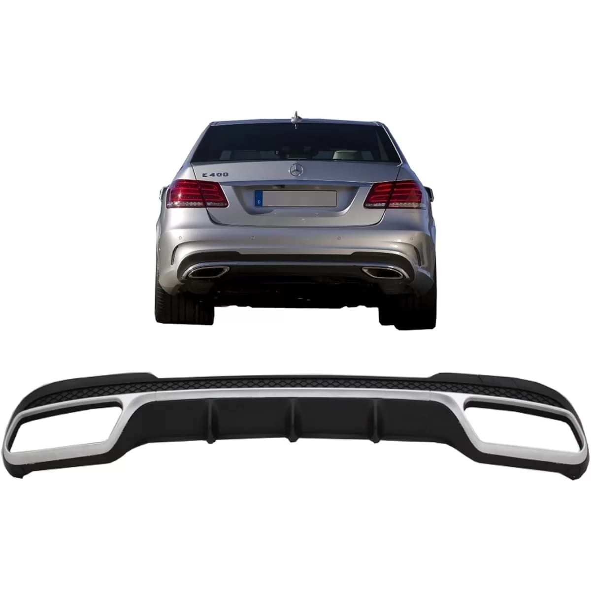 Rear Diffuser suitable for Mercedes E-Class W212 S212 Facelift (2013-2016) only Sport package Bumper