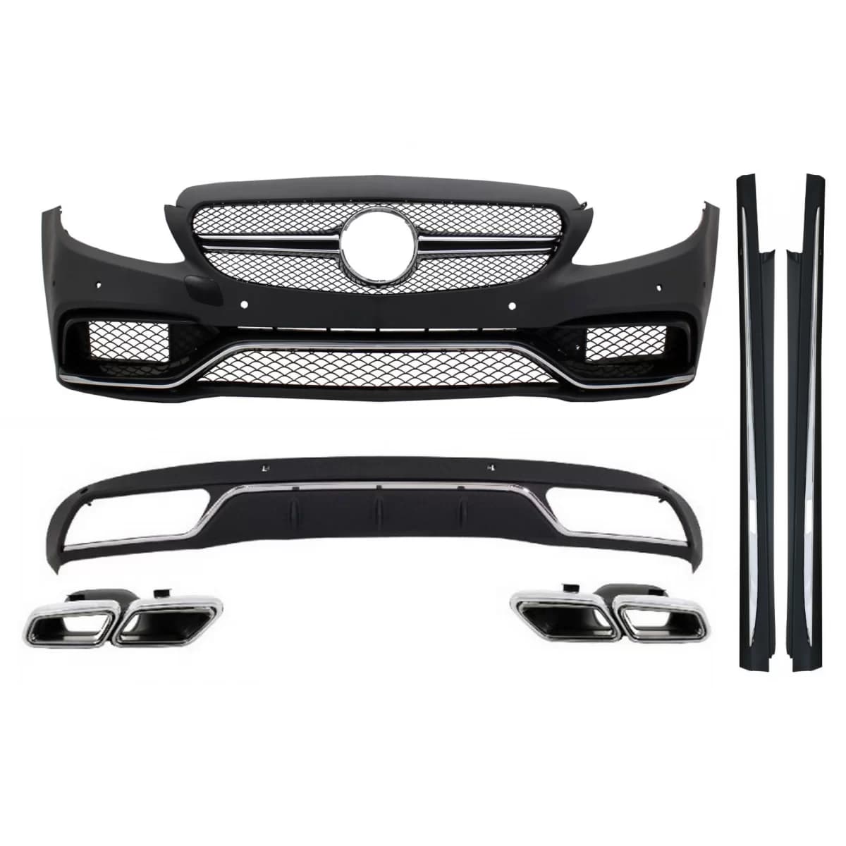Body Kit suitable for MERCEDES C-Class W205 S205 (2014-2018) Standard Ed. C63 Design