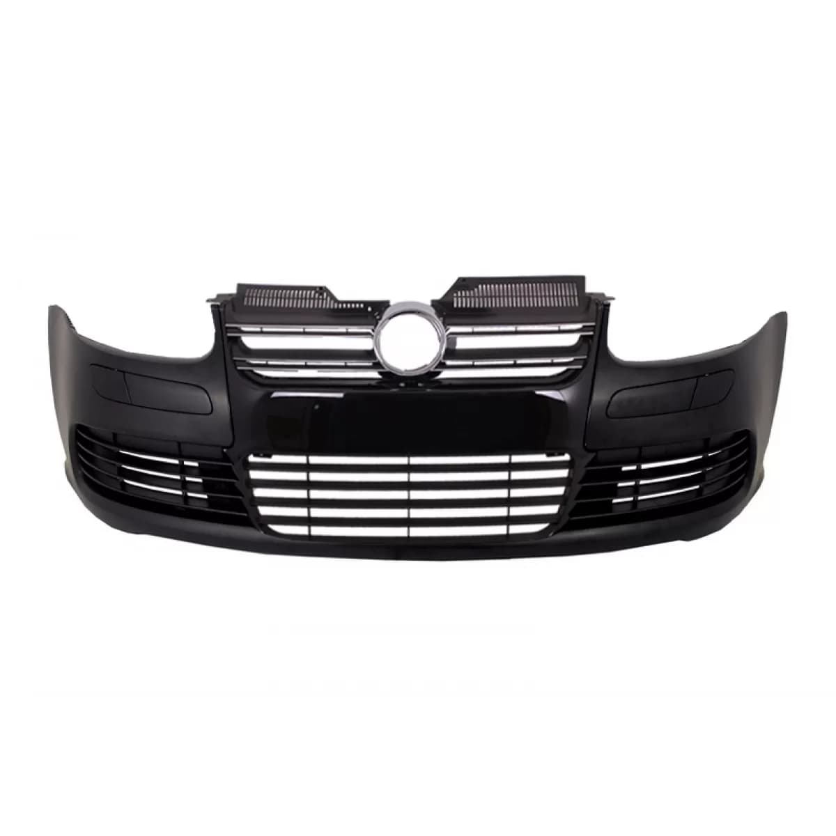 Front Bumper suitable for VW Golf V 5 (2003-2007) Jetta (2005-2010) R32 Piano Glossy Black Grill