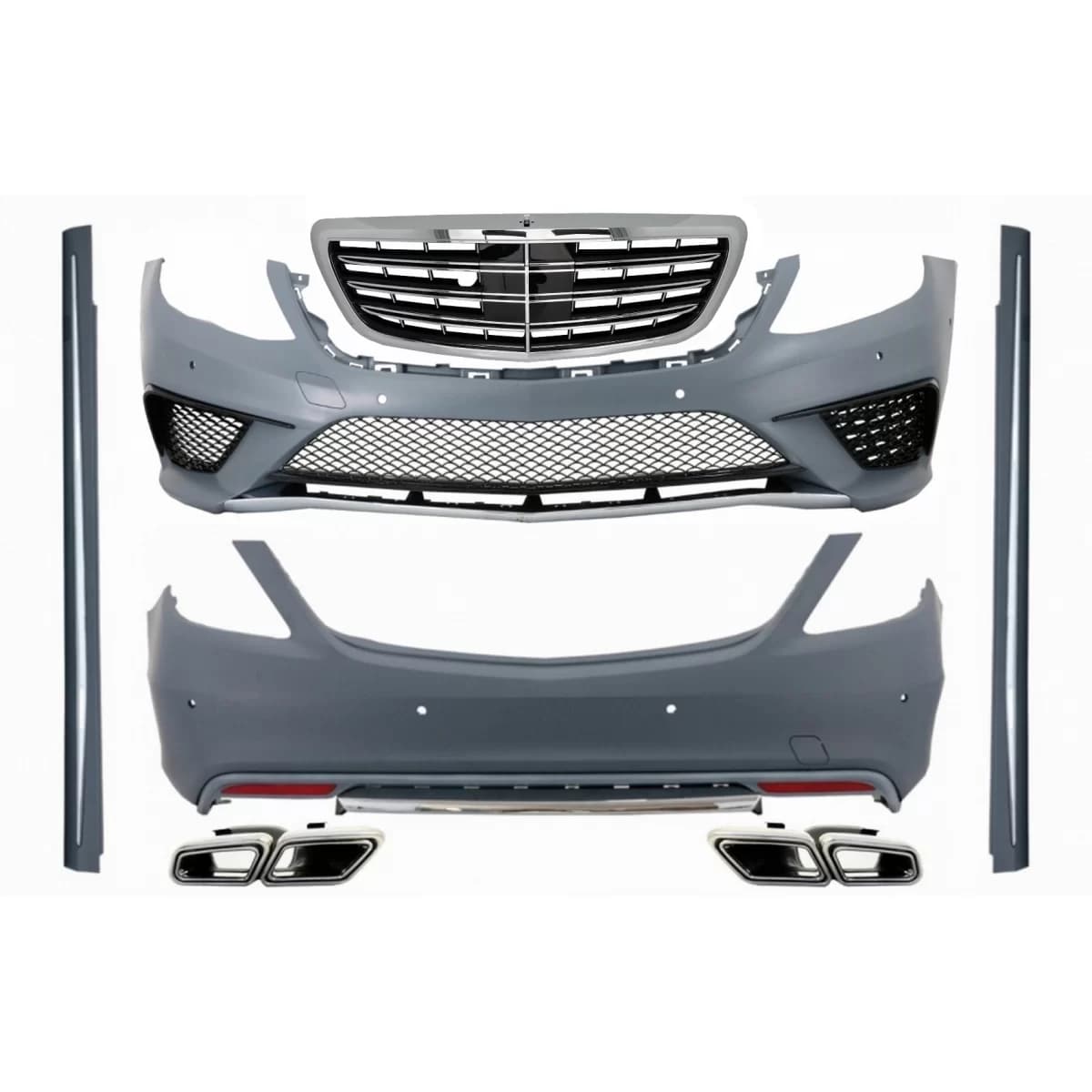 Complete Body Kit suitable for Mercedes S-Class W222 (2013-06.2017) S63 Design LWB