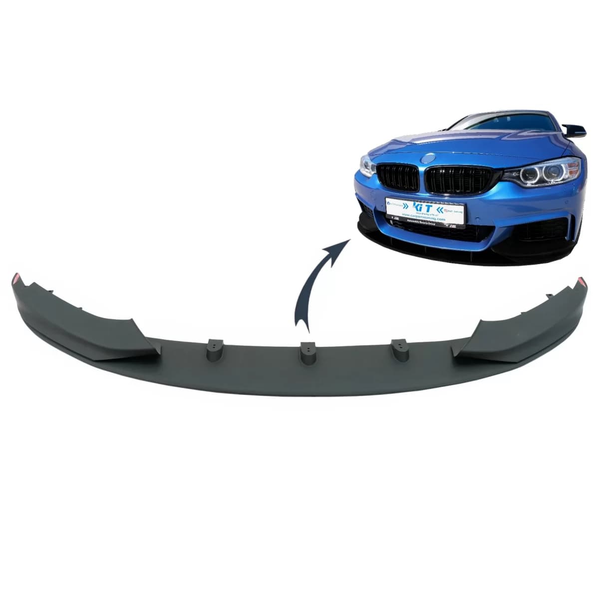Front Bumper Spoiler Lip suitable for BMW 4 Series F32 F33 F36 Coupe Cabrio Grand Coupe (2013-2019) M Design