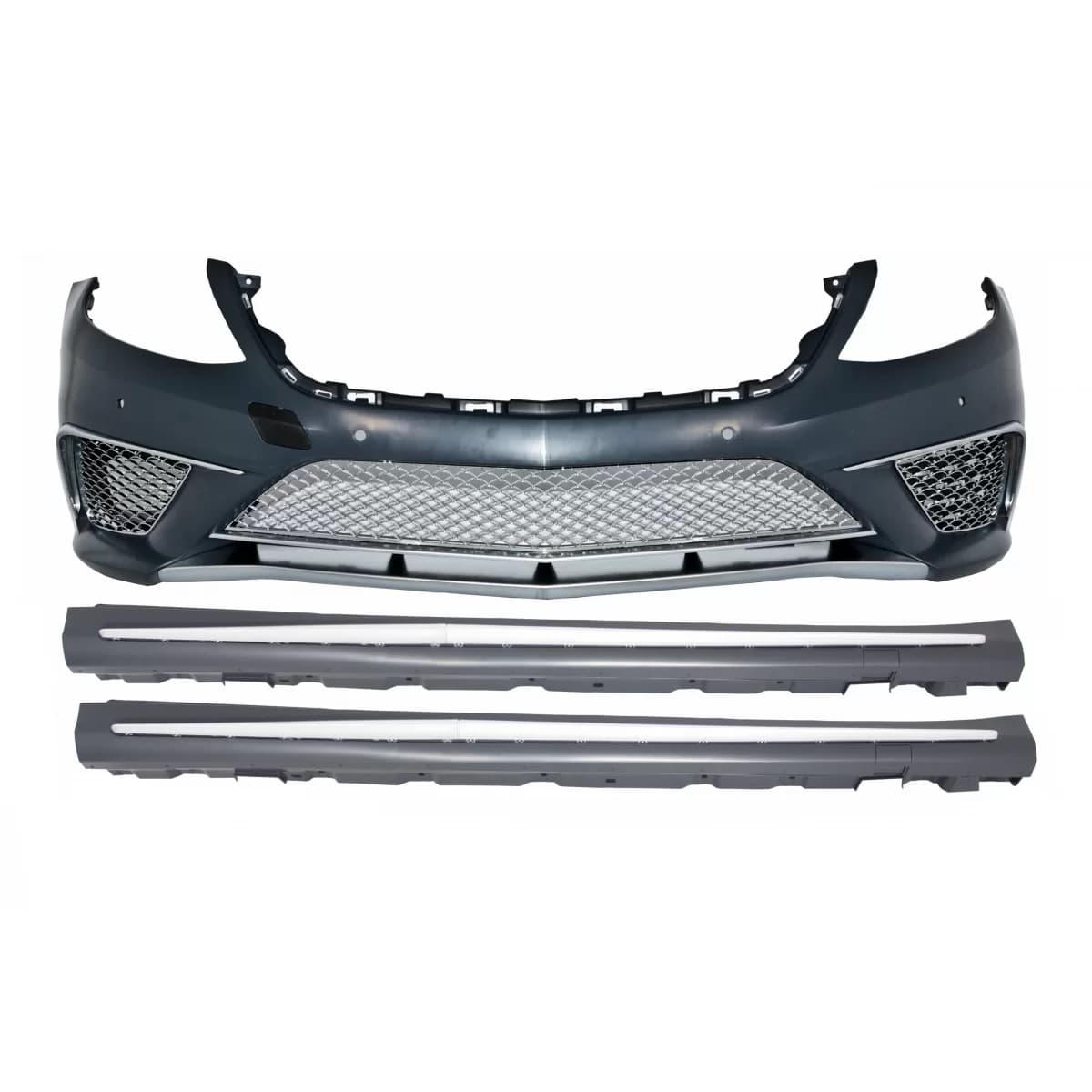 Front Bumper with Side Skirts suitable for Mercedes S-Class W222 (2013-06.2017) S65 Design