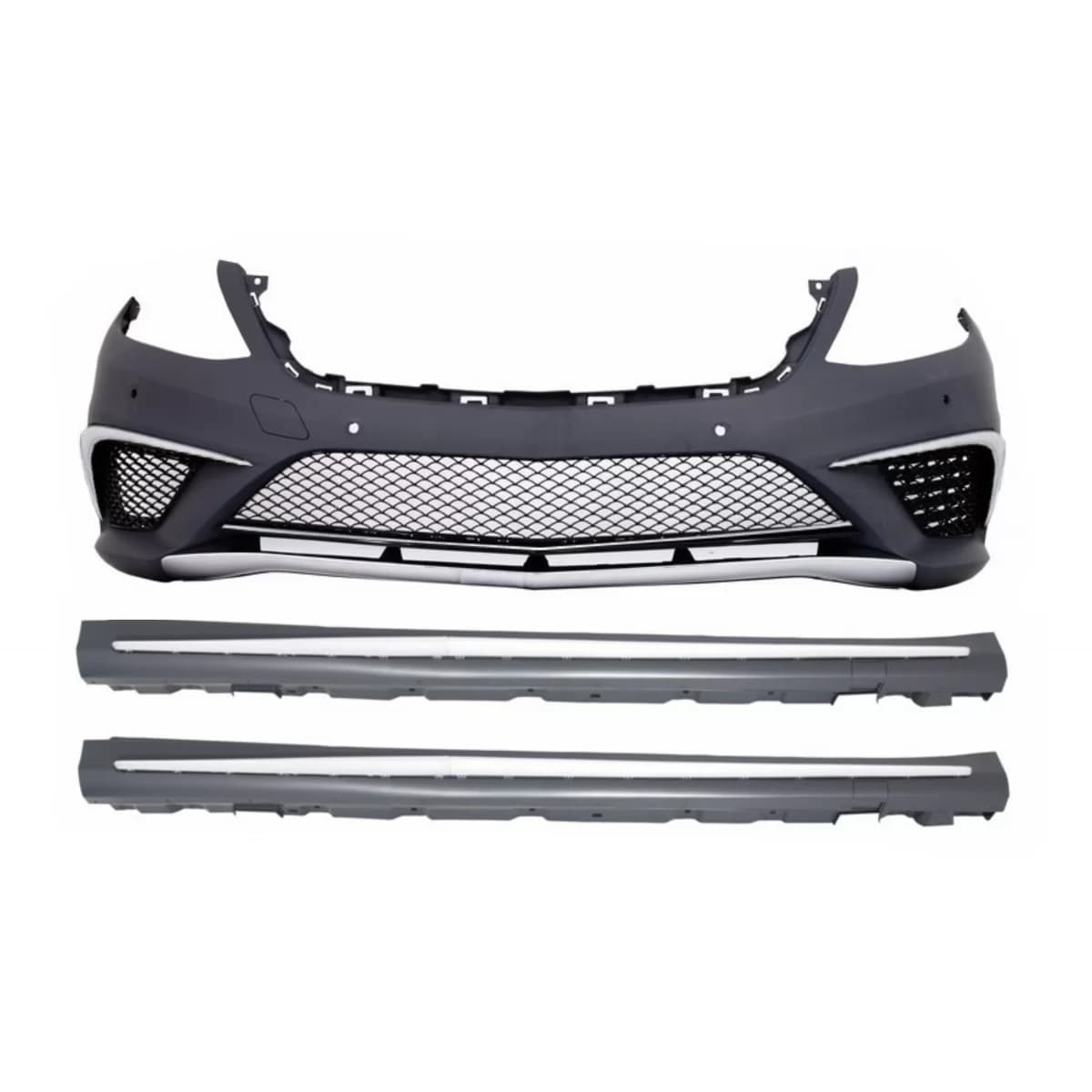 Front Bumper suitable for MERCEDES Benz W222 S-Class (2013-06.2017) S63 Design with Side Skirts