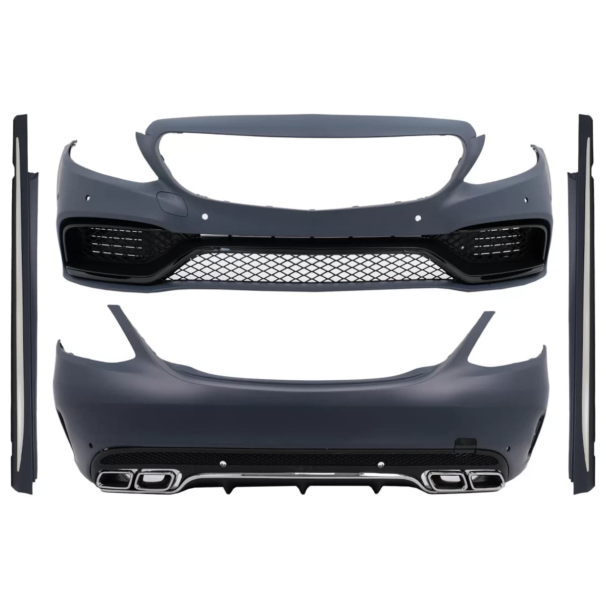 Complete Body Kit suitable for Mercedes C-Class W205 Sedan (2014-2018) C63 Design