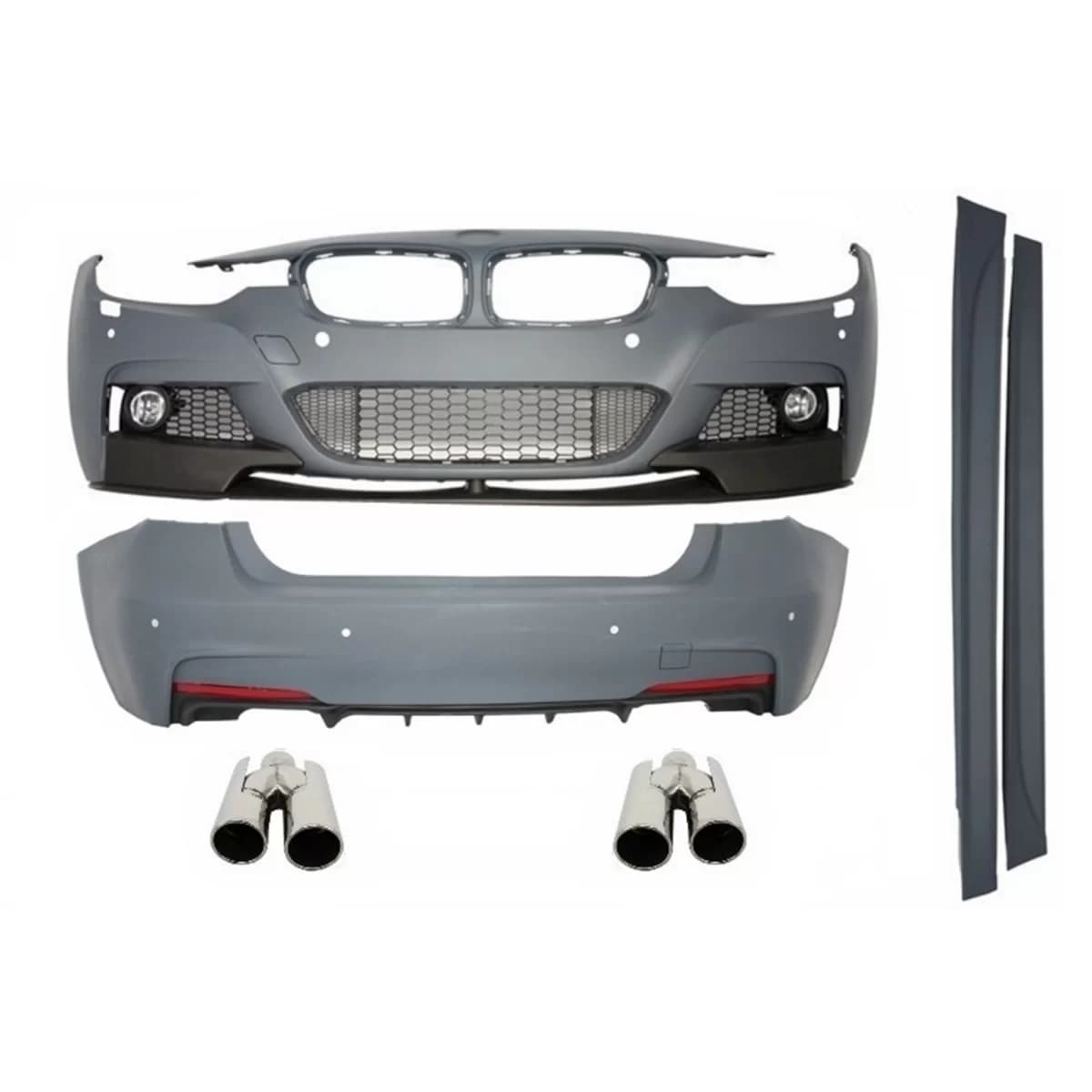 Complete Body Kit with Exhaust Muffler Tips suitable for BMW F30 (2011-up) M-Performance Design