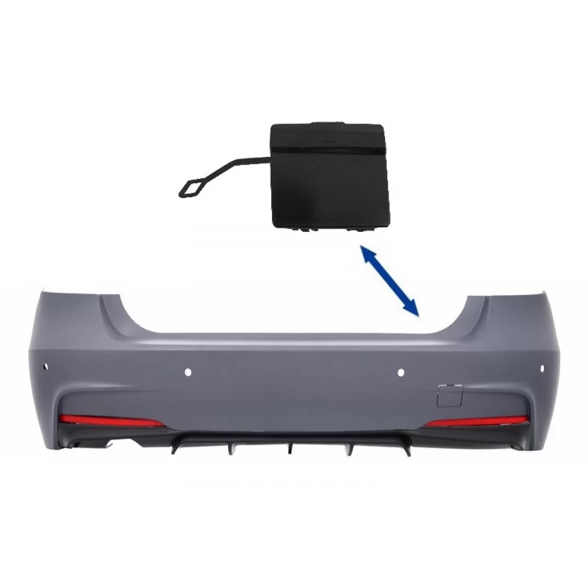Tow Hook Cover Rear Bumper suitable for BMW 3 Series F30 (2011-up) M-Performance M-Tech Design