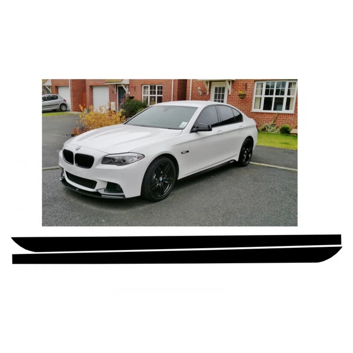 Side Decals Sticker Vinyl Matte Black suitable for BMW 5 Series F10 F11 (2011-Up) M-Performance Design