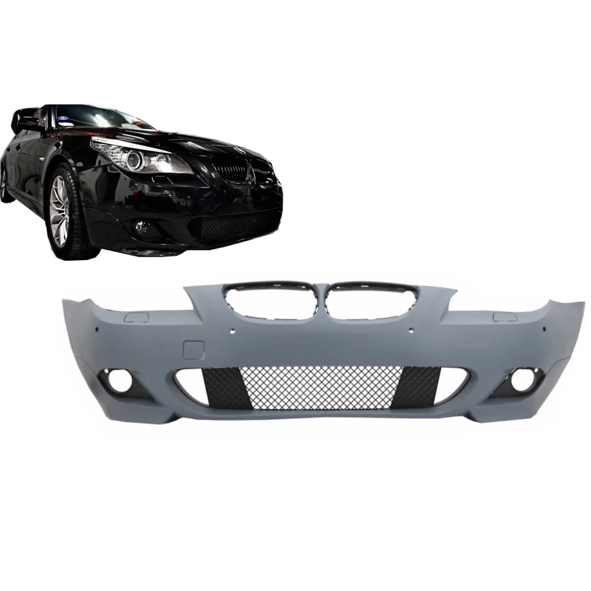 Front Bumper suitable for BMW 5 Series E60 E61 (2007-2010) M-Technik Design Without Fog lights