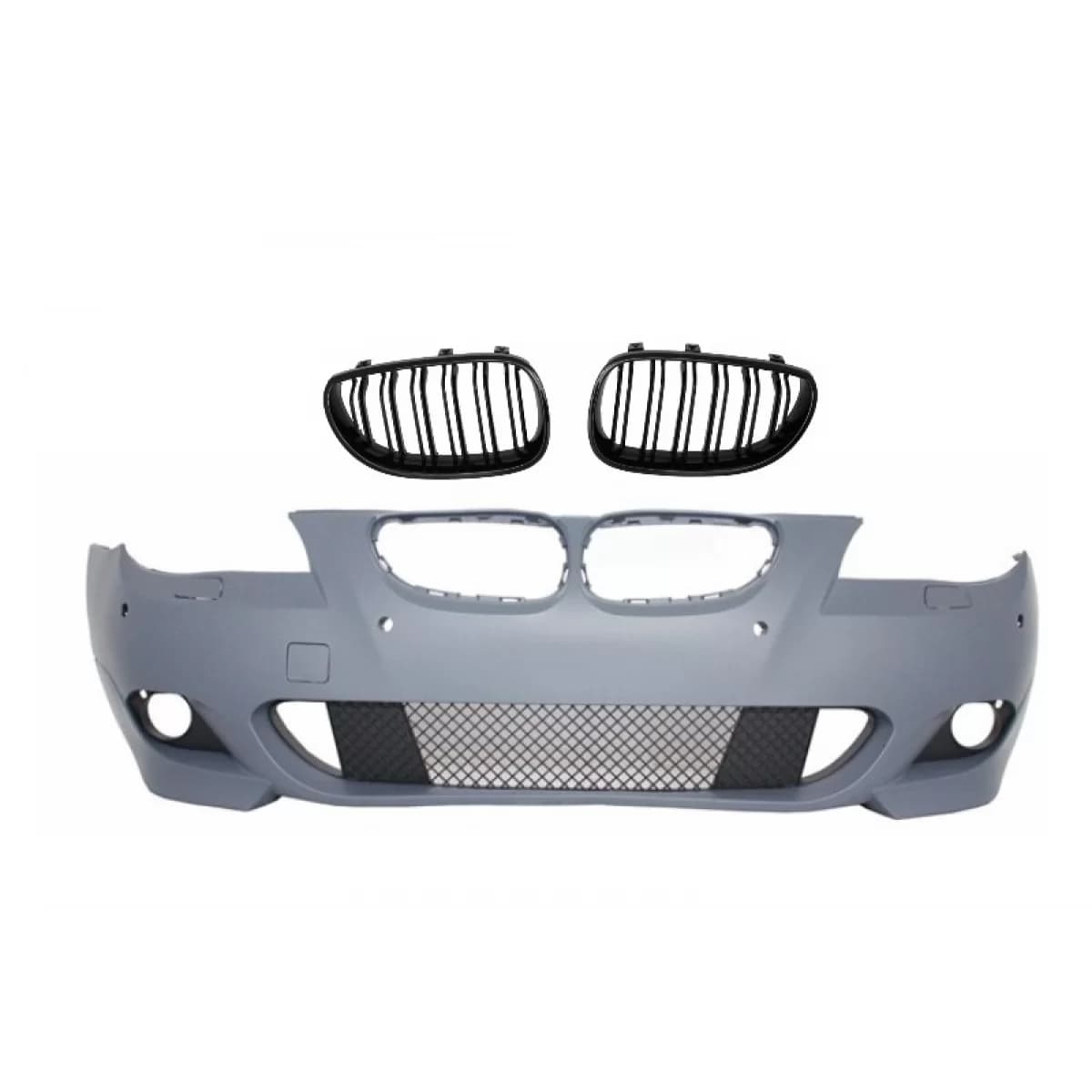 Front Bumper with Central Kidney Grilles suitable for BMW 5 Series E60 E61 (2007-2010) M-Technik Design Without Fog lights
