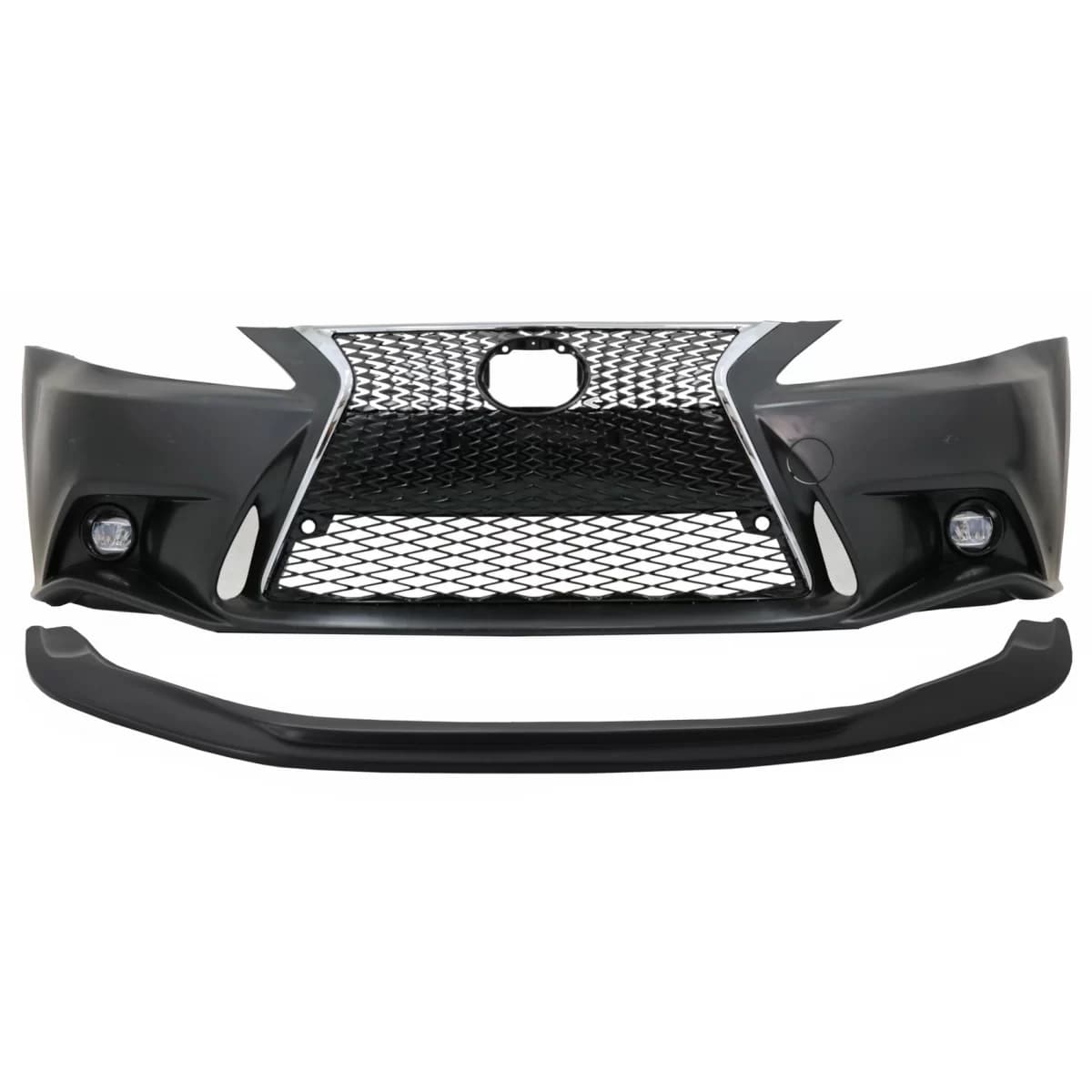 Front Bumper with Lower Spoiler Lip suitable for Lexus IS XE20 (2005-2013) conversion to IS F Sport Facelift XE30 Design