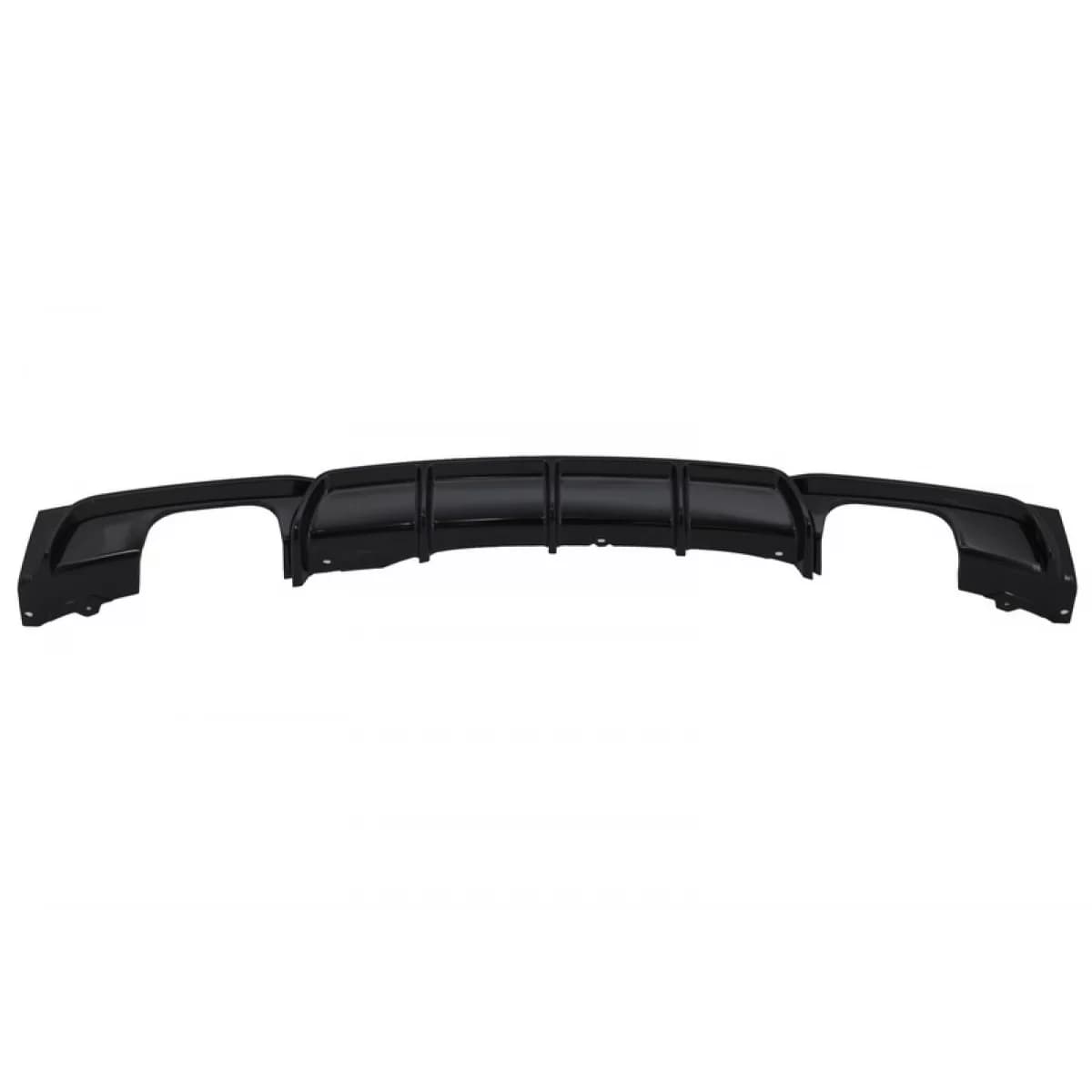Rear Bumper Spoiler Valance Diffuser Double Outlet suitable for BMW 3 Series F30 F31 (2011-2019) Limo Touring M Design Brilliant Black Edition