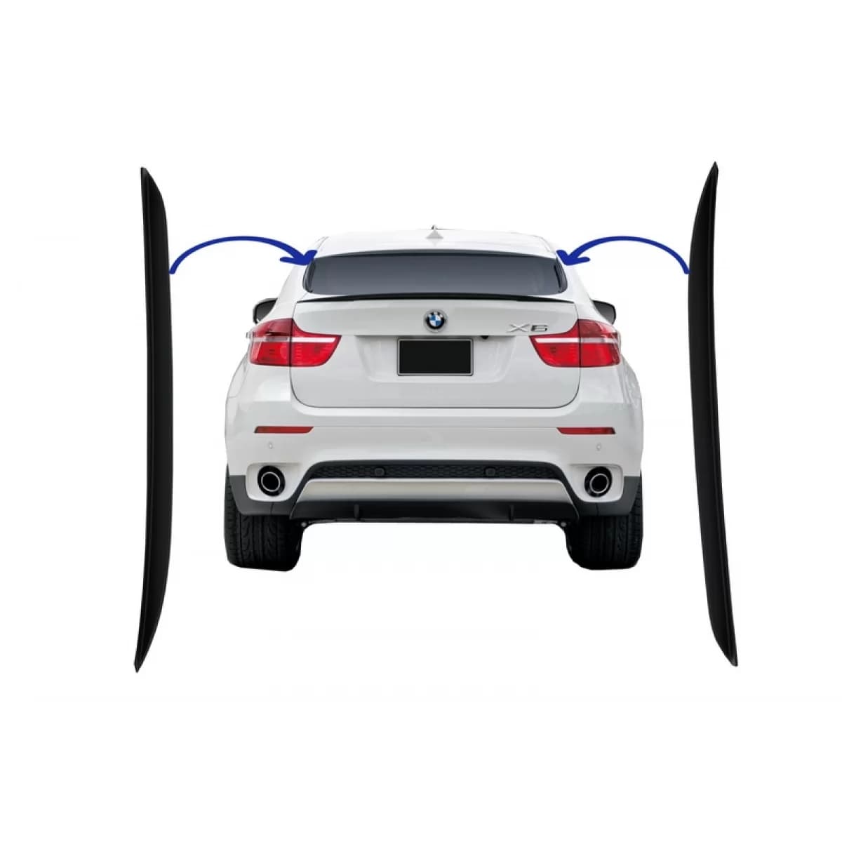 Trunk Rear Fin Spoiler suitable for BMW X6 E71 E72 (2008-2014) Perfomance Design