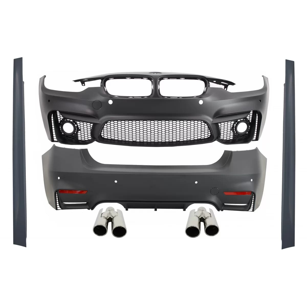 Body Kit suitable for BMW F30 (2011-2019) EVO II M3 CS Design with Exhaust Muffler Tips Quad