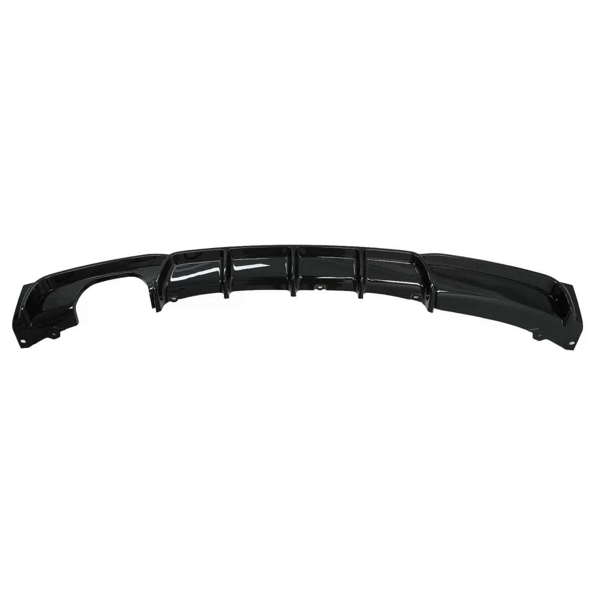 Rear Bumper Spoiler Air Diffuser suitable for BMW 3 Series F30 F31 (2011-up) M-Sport Design Left Double Outlet Piano Black