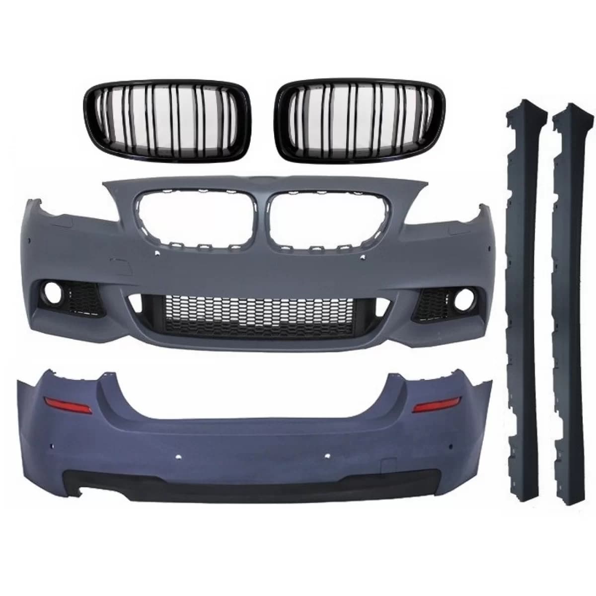 Complete Body Kit suitable for BMW F11 (2010-2014) Central Grilles Kidney Double Stripe M Design Piano Black