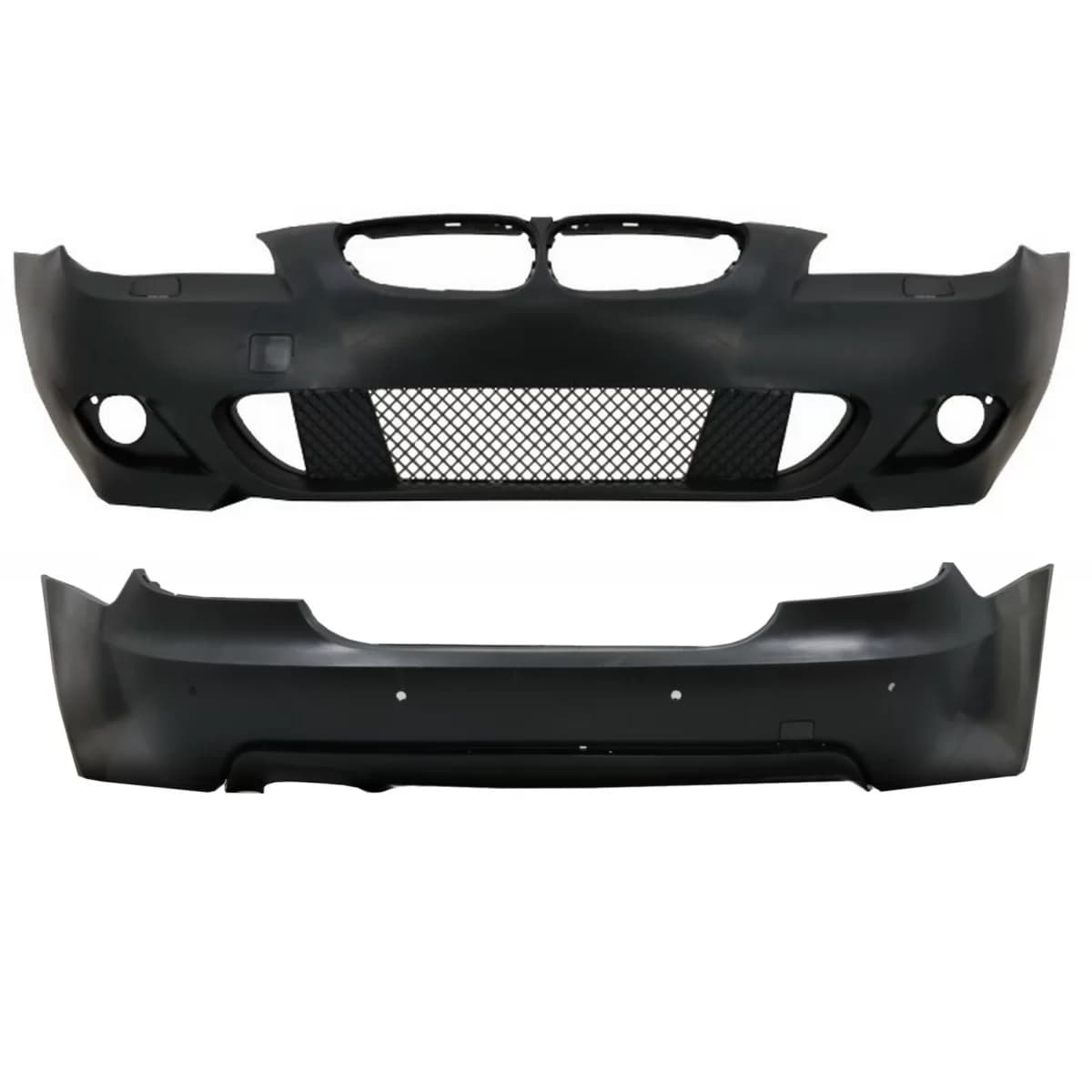 Front Bumper and Rear Bumper with PDC 18mm suitable for BMW 5 Series E60 LCI (2007-2010) M-Technik Design