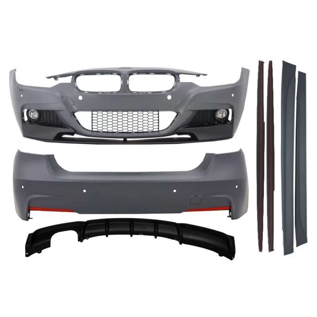 Complete Body Kit suitable for BMW 3 Series F30 (2011-2014) & F30 LCI Facelift (2015-up) M-Performance Design Single Outlet Double Exhaust