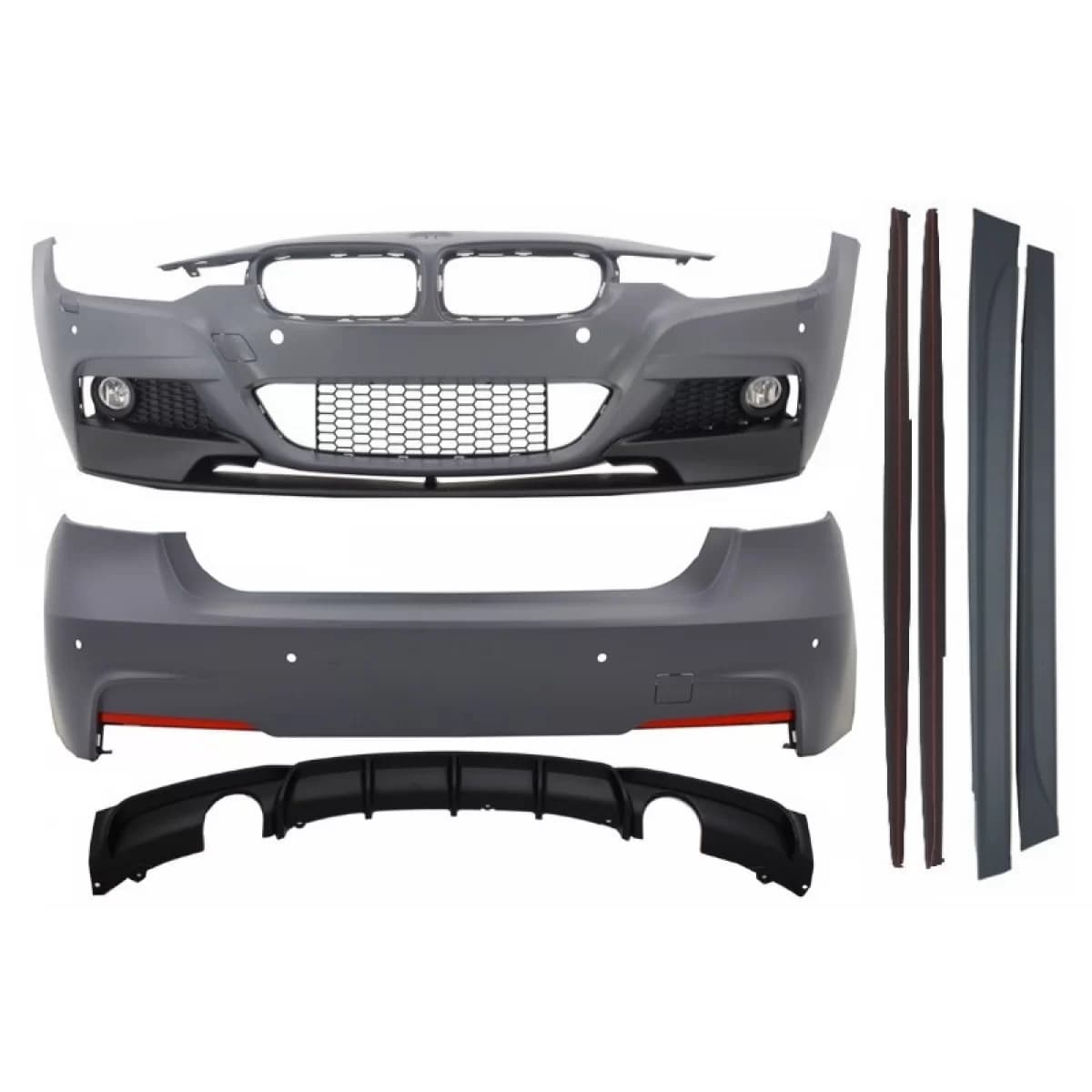 Complete Body Kit suitable for BMW 3 Series F30 (2011-2014) & F30 LCI Facelift (2015-up) M-Performance Design Double Outlet Single Exhaust