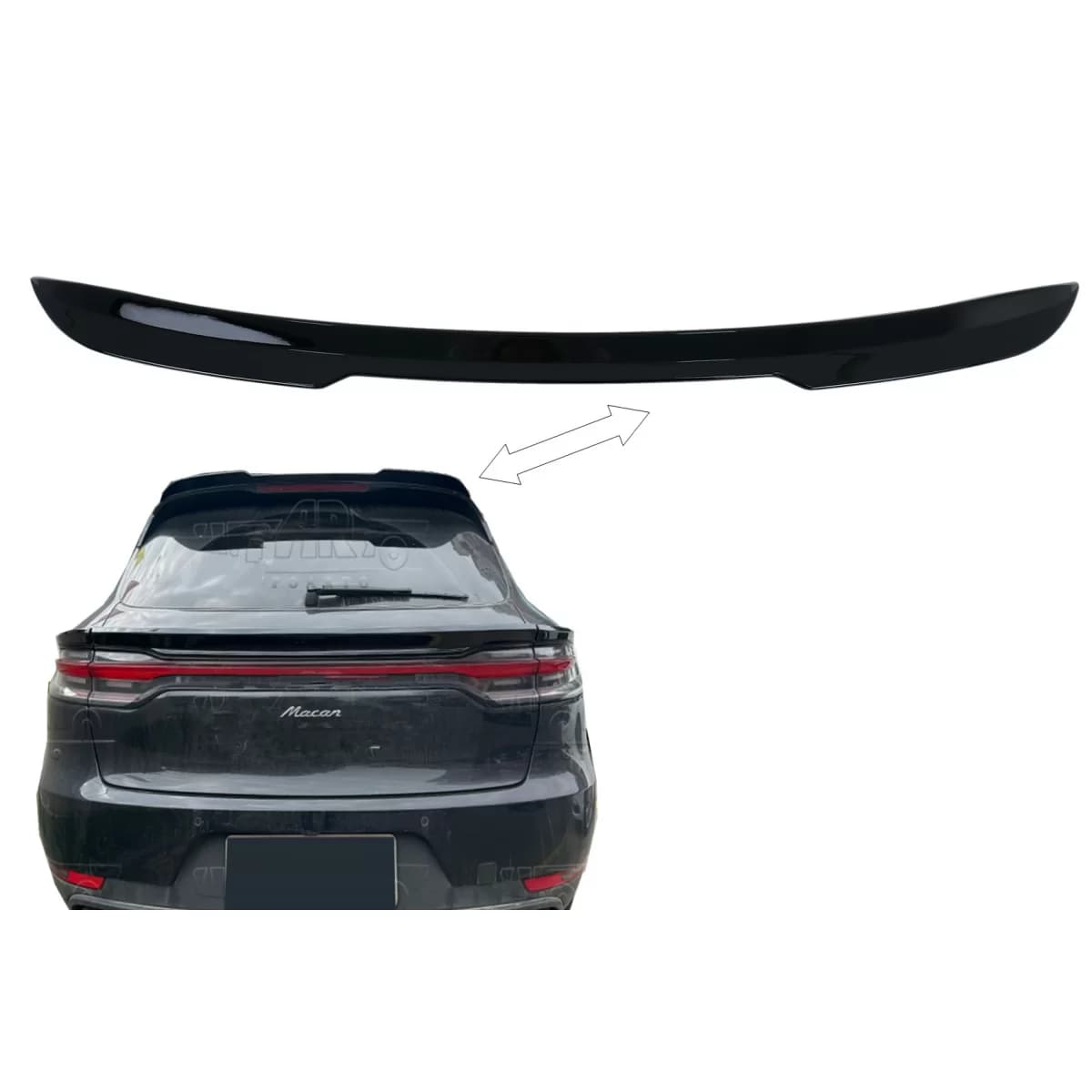 Roof Spoiler Wing suitable for Porsche Macan (2014-2021) Black