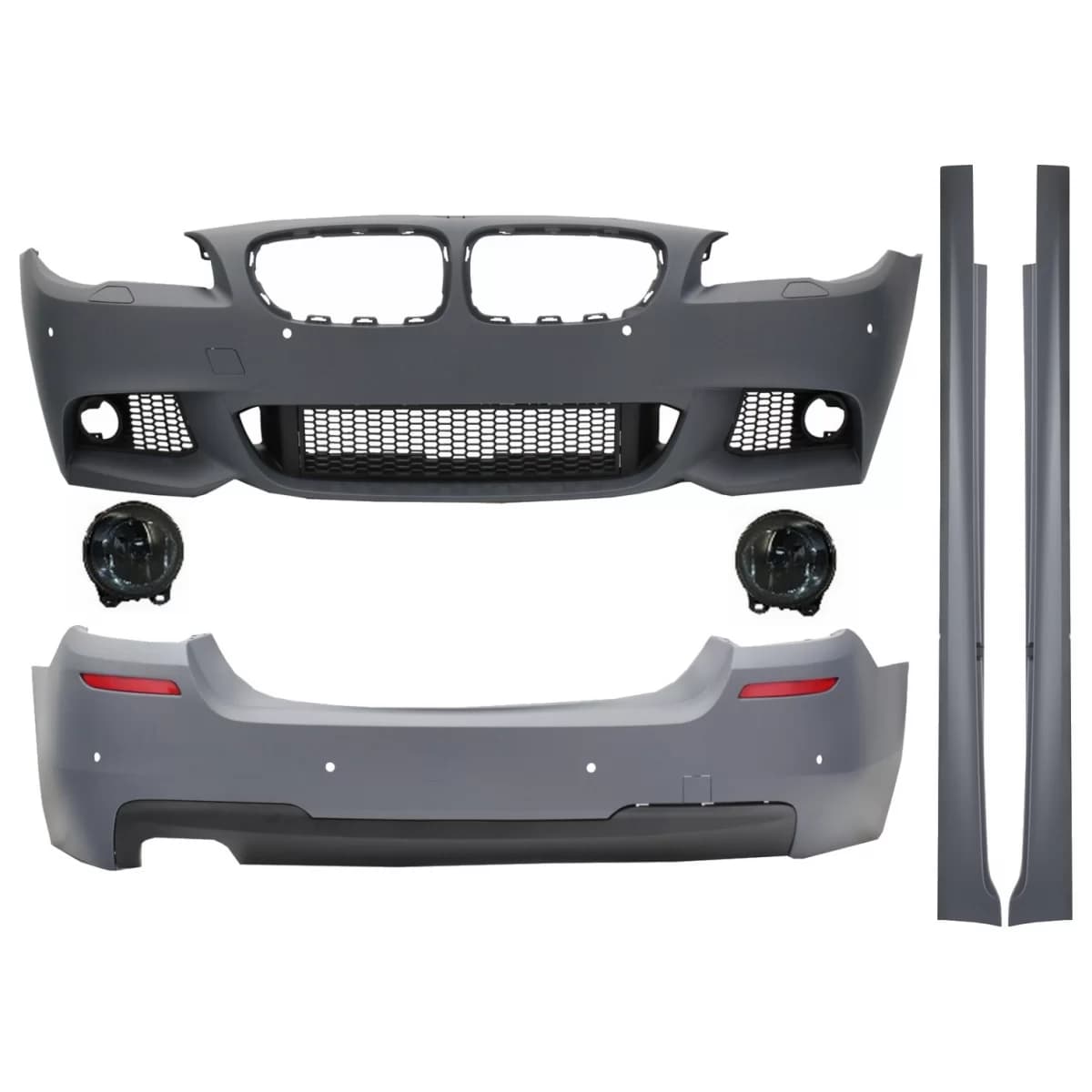 Complete Body Kit suitable for BMW F10 5 Series (2011-2014) M-Technik Design With Fog Light Projectors Smoke