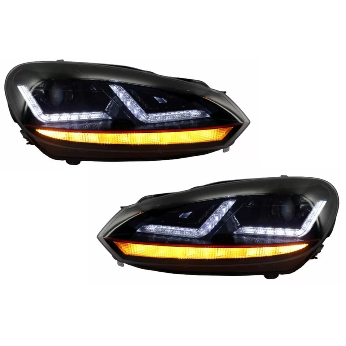 Osram Xenon Upgrade Headlights LEDriving suitable for VW Golf 6 VI (2008-2012) Red GTI LED Dynamic Sequential Turning Lights