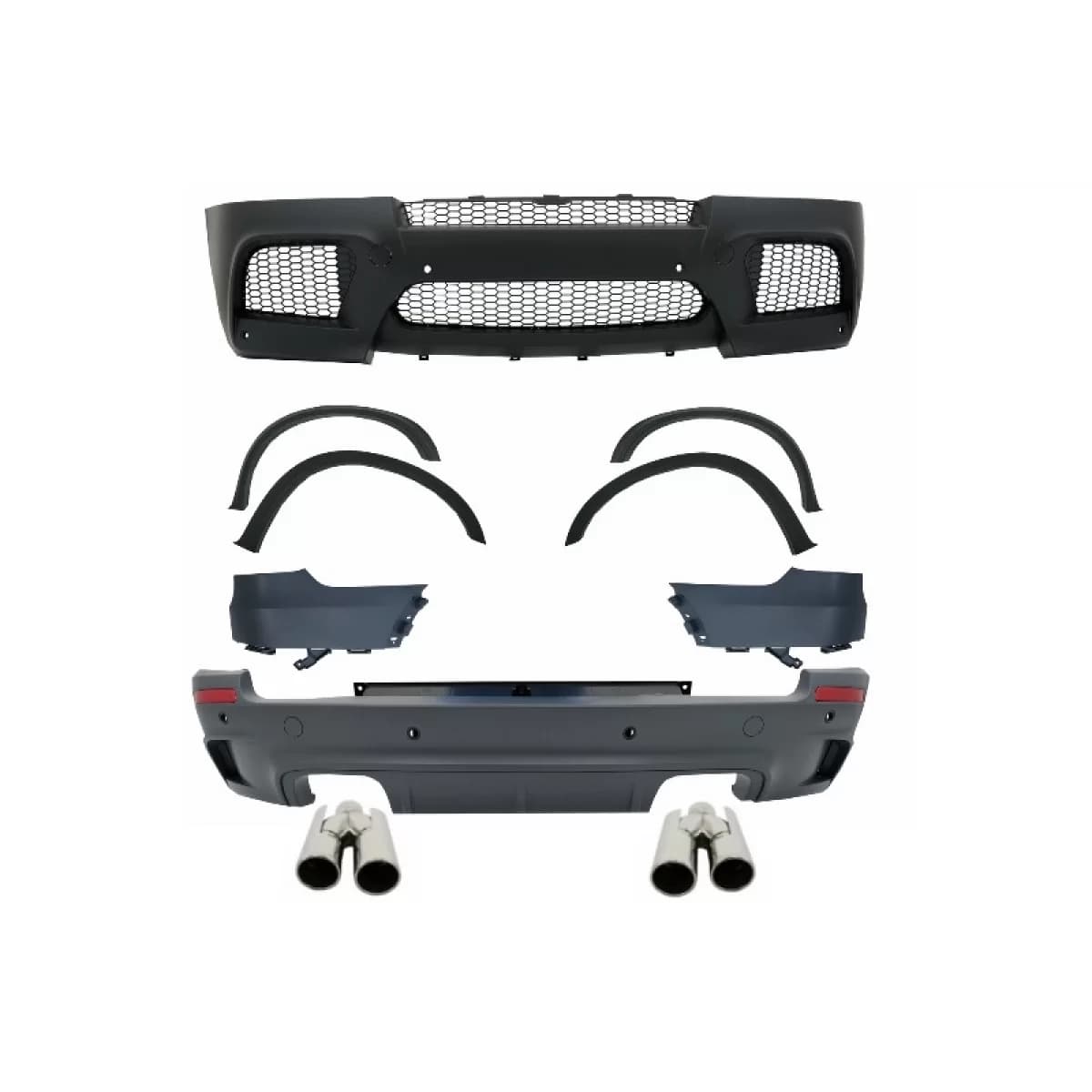 Body Kit with Exhaust Muffler Tips suitable for BMW X5 E70 (2007-2013) X5M M-Design